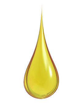 Oil drop with white background