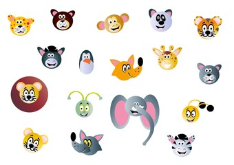 zwierzęta,lew,pantera,lwica,wilk,słoń,żyrafa,pingwin,lis © monikakosz