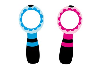 grzechotka, naklejka, ikona