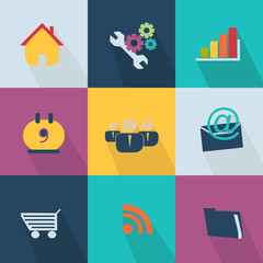 Business icon - style web 2.0 colorful
