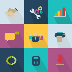 Business icon - style web 2.0 colorful