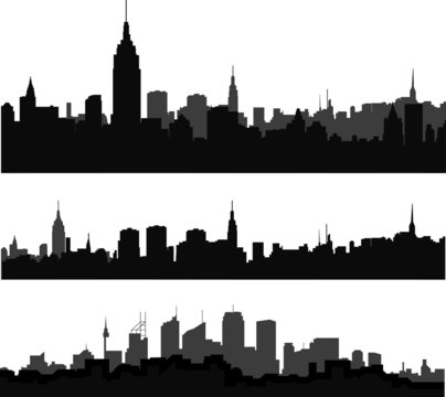 silhouette of city in black interpretation part 10