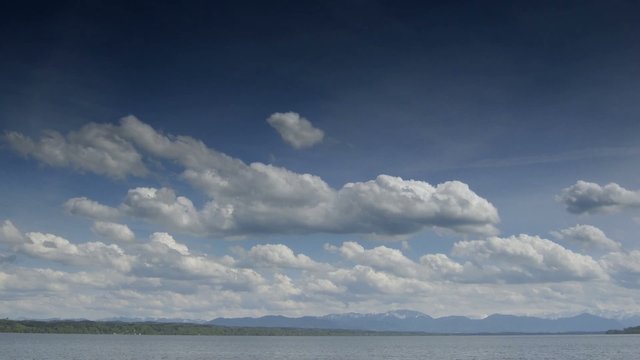Time lapse at Starnberg lake in Bavaria Germany