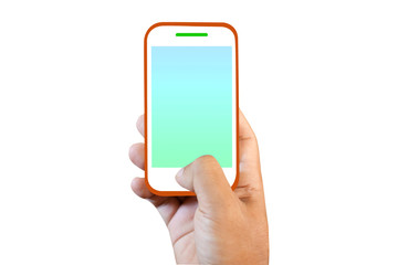 Mobile phone touch screenblue color