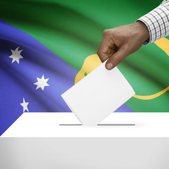 Ballot box with national flag - Christmas Island