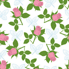 Seamless pattern with floral design.