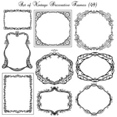 Decorative vintage elements and frames