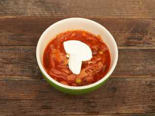 Borsch in a bowl