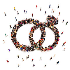 People getting engaged or married.