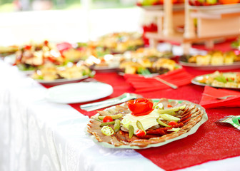 Food served on a plate