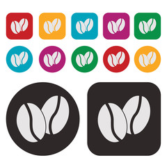 Coffee bean icon / Coffee seed icon / Coffee icon