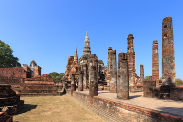 Pagoda in Wat Maha That, Shukhothai Historical Park, Thailand