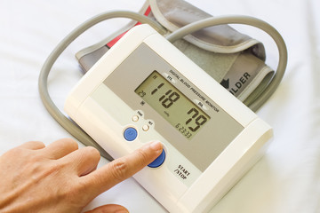 Checking blood pressure show normal blood pressure