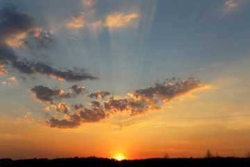 Fototapeta premium Photo sunset sky