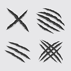 Scratches on a gray background. 