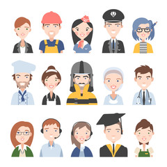 People of different professions.