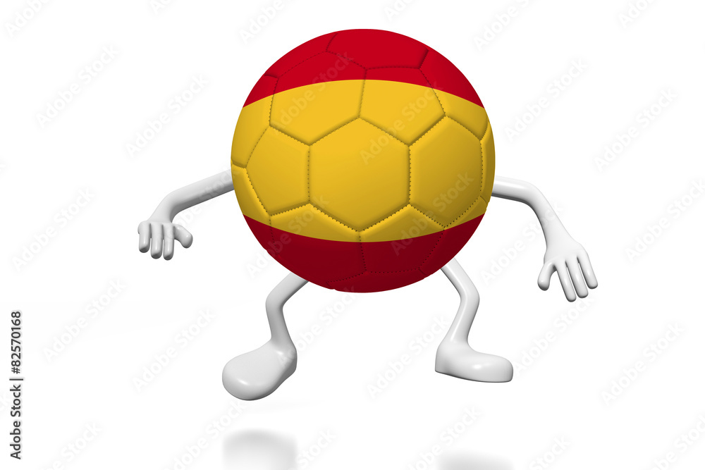 Canvas Prints Cartoon soccer ball concept