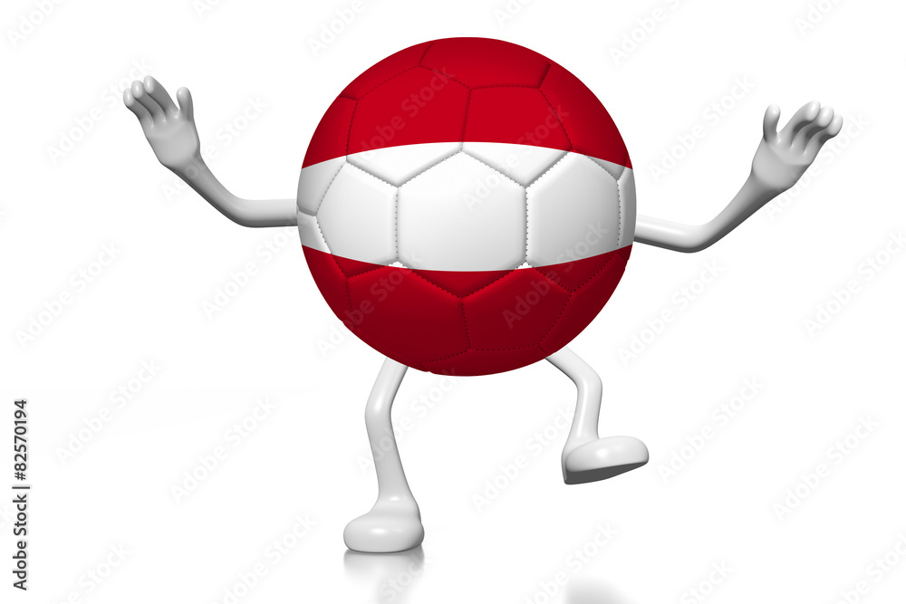 Canvas Prints Cartoon soccer ball concept