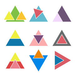 Set of geometric logotypes. Design elements