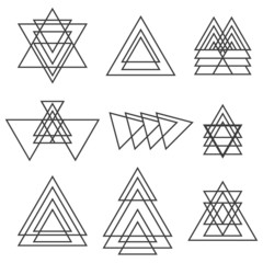 Set of geometric shapes. Trendy geometric icons