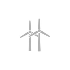 A simple icon of wind turbines.