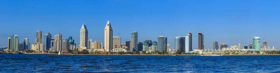 Fototapeta na wymiar Panorama of Downtown of San Diego, California