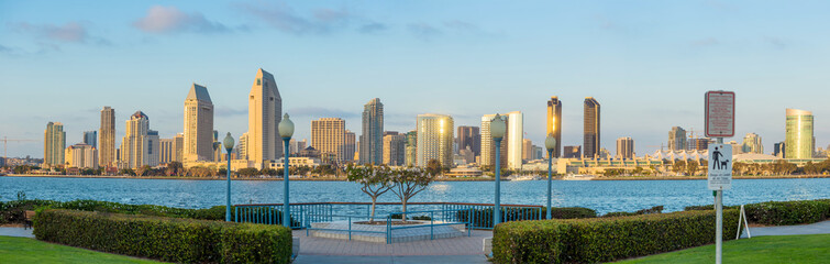 Panorama of Downtown of San Diego, California - obrazy, fototapety, plakaty