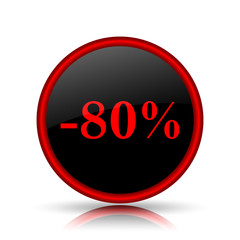 80 percent discount icon
