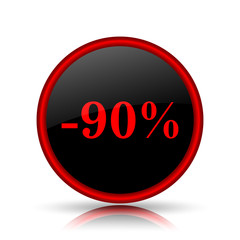 90 percent discount icon