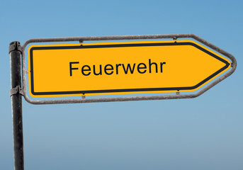 Strassenschild 38 - Feuerwehr