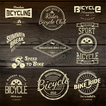 Bicycle set badges logos and labels for any use.