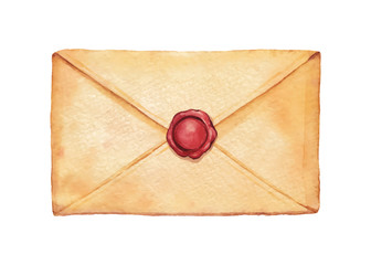 Watercolor envelope