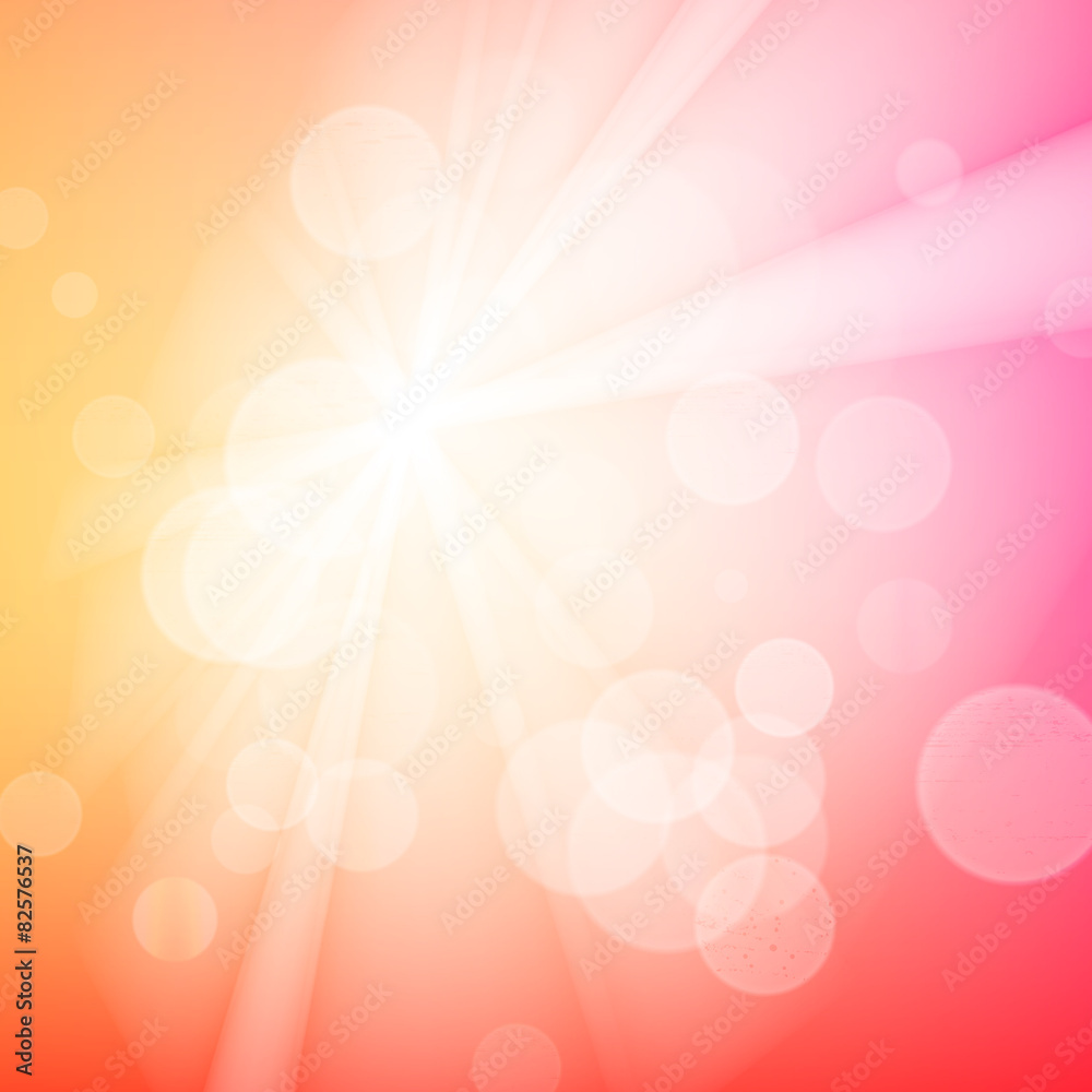 Poster Abstract bokeh sparkles on blurred background