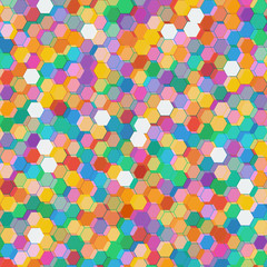 Abstract background with colorful hex polygons