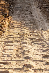 wheel track and foot print