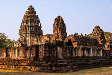 Fototapeta premium Ancient ruin city (Phimai Historical park)