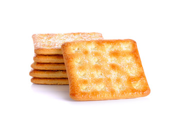 crackers with sugar isolated on the white background