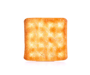 cracker with sugar isolated on the white background
