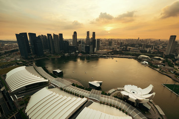 Fototapeta na wymiar Singapore sunset
