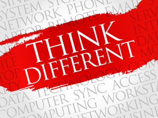 Think Different word cloud concept