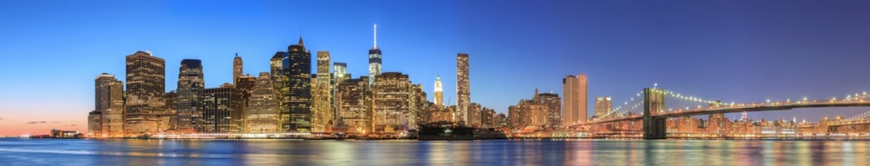 Fototapeta na wymiar New York City Manhattan midtown panorama