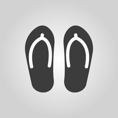 The flip flops icon. Vacation symbol. Flat