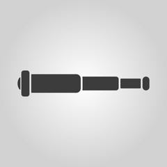 The spyglass icon. Search symbol. Flat