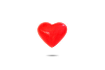 red heart isolated on white background