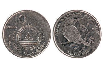 Naklejka premium 10 Escudos Coin from Cape Verde