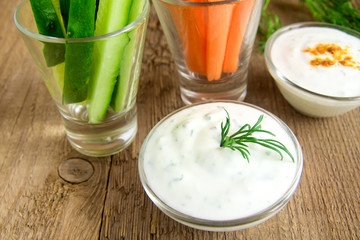 Tzatziki yogurt dip (sauce)