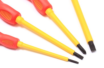Screwdrivers isolated on white background