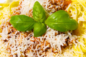 Spaghetti Bolognese Closeup