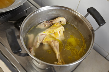 Chicken and soup