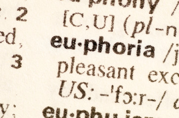 Dictionary definition of word euphoria